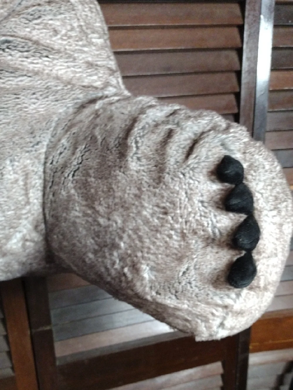 Large Plush Gray/Tan Brown Bear Floor TV Pillow Super Soft